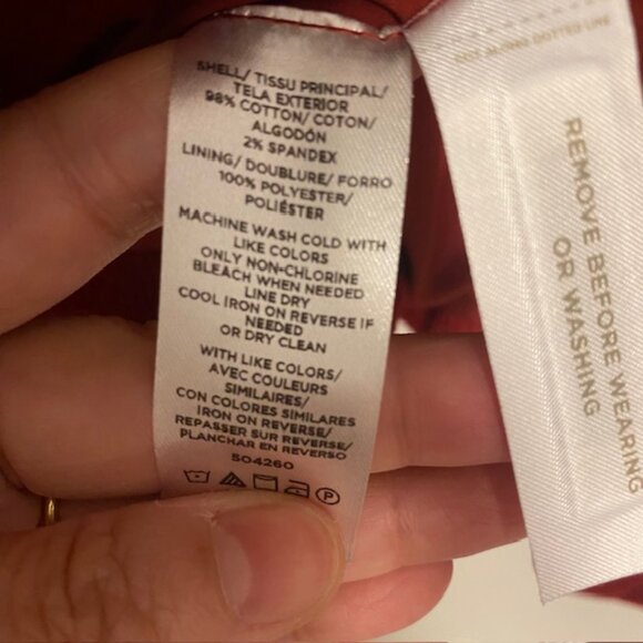 NWT Loft Corduroy Blazer Burgundy Red Size 8 W - Picture 9 of 14